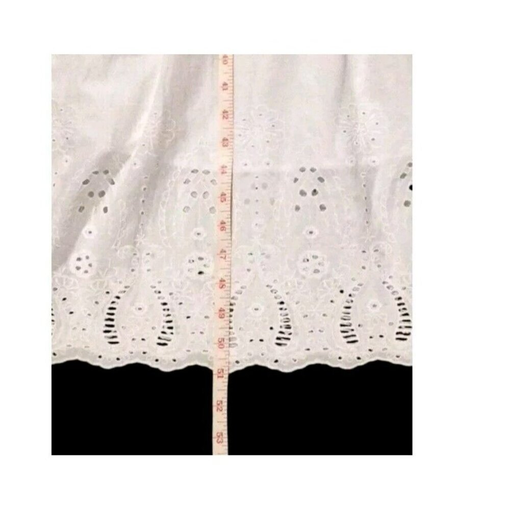Zara The Mariah Dress Sz XS White Eyelet Embroidered  Fairy Peasant 5598 … - Picture 6 of 10